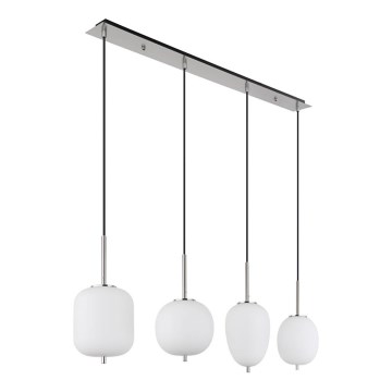 Globo - Kattokruunu johdossa 4xE14/40W/230V valkoinen