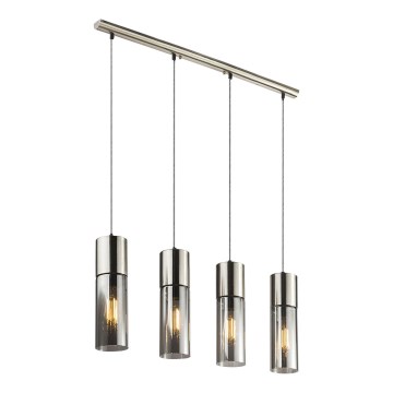 Globo - Kattokruunu johdossa 4xE27/25W/230V mattakromi