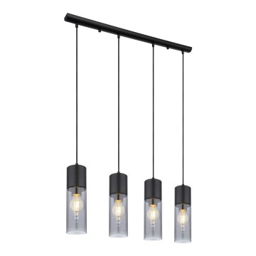 Globo - Kattokruunu johdossa 4xE27/25W/230V musta