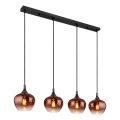 Globo - Kattokruunu johdossa 4xE27/40W/230V kupari