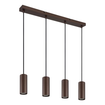 Globo - Kattokruunu johdossa 4xGU10/25W/230V ruskea