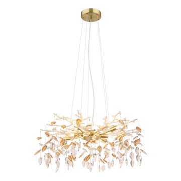 Globo - Kattokruunu johdossa 8xG9/8W/230V halkaisija 61 cm kulta