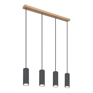 Globo - Kattokruunu johdossa4xGU10/35W/230V harmaa/ruskea