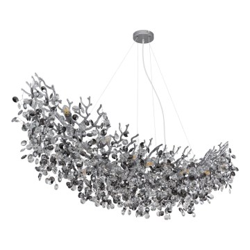 Globo - Kattokruunu vaijerilla 16xE14/40W/230V hopeanvärinen