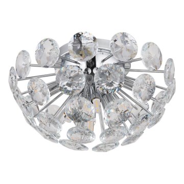 Globo - Kattovalo 10xG9/7W/230V kiiltävä kromi halkaisija 39 cm