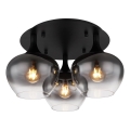 Globo - Kiinteä kattokruunu 3xE27/40W/230V halkaisija 45 cm musta