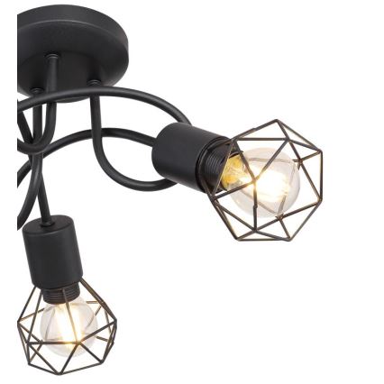 Globo - Kiinteä LED-kattokruunu 3xE14/6W/230V musta