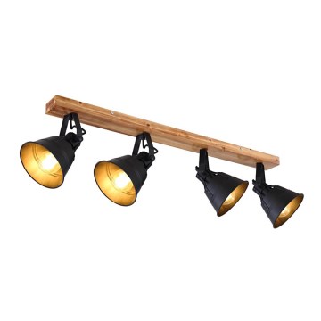 Globo - Kohdevalo 4xE27/60W/230V jalokuusi