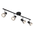 Globo - Kohdevalo  4xGU10/25W/230V musta/hopea