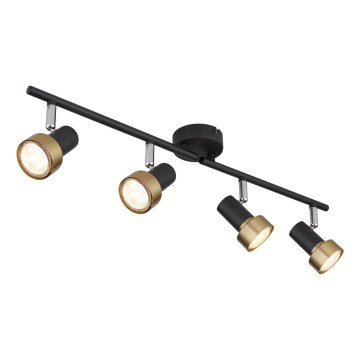 Globo - Kohdevalo  4xGU10/25W/230V musta/kulta