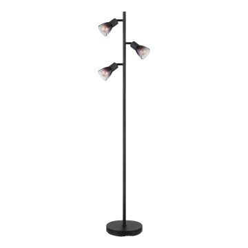 Globo - Lattialamppu 3xE14/25W/230V musta