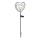 Globo - LED aurinkovalaisin LED/3V IP44 300 mAh hopeanvärinen sydän