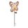 Globo - LED aurinkovalaisin LED/3V IP44 300 mAh ruosteenruskea perhonen
