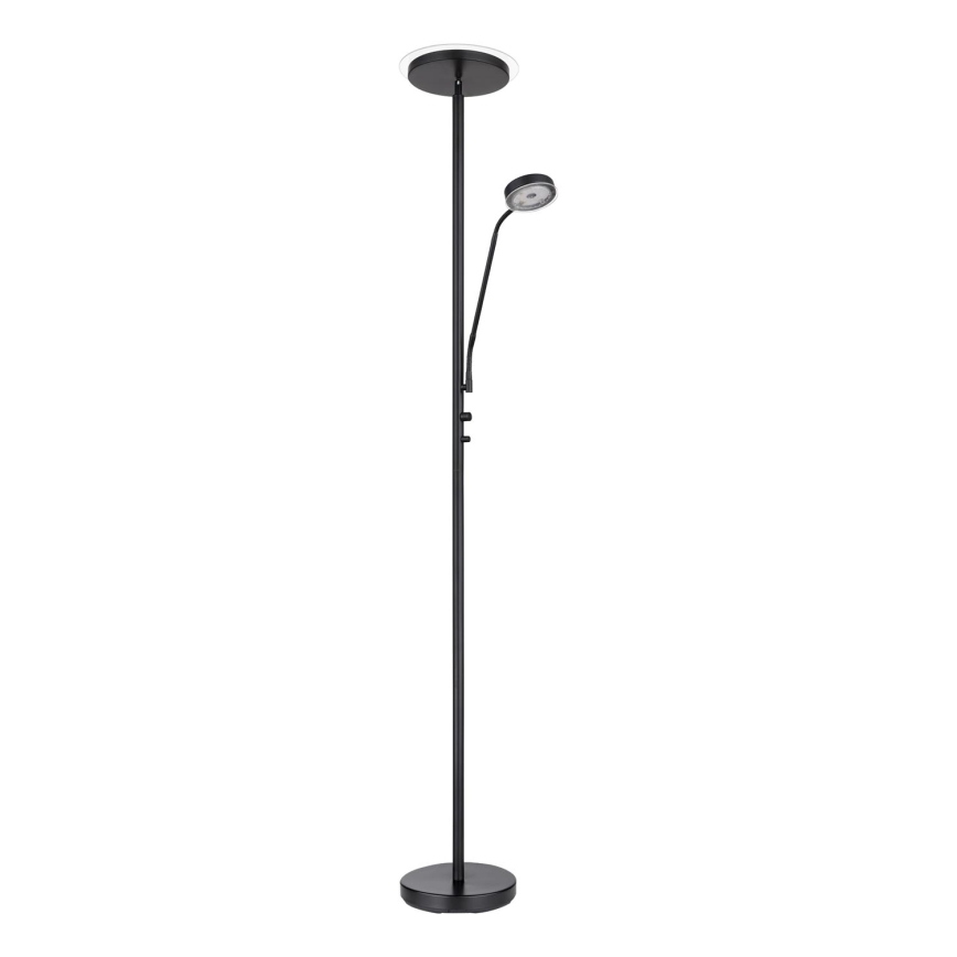Globo - LED-himennettävä lattiavalaisin LED/18,5W/230V + LED/4,5W 3000K musta