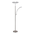 Globo - LED Himennettävä lattiavalaisin LED/40W/230V + LED/5,5W 2700/4000/6000K mattakromi