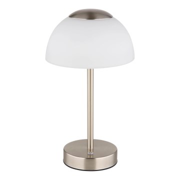 Globo - LED Himmennettävä ja ladattava pöytälamppu LED/2,5W/5V 1800mAh 2700K/4000K/6500K mattakromi