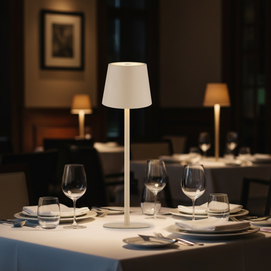 Globo - LED Himmennettävä kosketus ulko lamppu LED/3W/3,7V IP44 1800 mAh USB beige