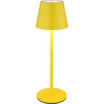 Globo - LED-himmennettävä kosketusohjattu ladattava ulkokäyttöinen pöytävalaisin 3-in-1 LED/3W/5V 3000/4000/5000K IP54 1800 mAh keltainen