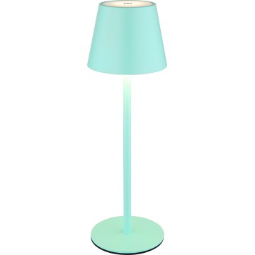 Globo - LED himmennettävä kosketusohjattu ladattava ulkokäyttöinen pöytävalaisin 3-in-1 LED/3W/5V 3000/4000/5000K IP54 1800 mAh mintunvihreä