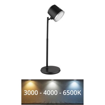 Globo - LED himmennettävä kosketuspöytälamppu 4-in-1 LED/6W/3,7V 3000K/4000K/6500K 1500 mAh USB musta
