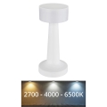 Globo - LED himmennettävä kosketuspöytävalaisin LED/1W/3,7V 2700K/4000K/6500K 800 mAh USB valkoinen