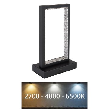 Globo - LED himmennettävä kosketuspöytävalaisin LED/3W/3,7V 2700K/4000K/6500K 1800 mAh USB musta