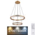 Globo - LED himmennettävä kristallikruunu johdolla LED/78W/230V 2700K-6000K + kaukosäädin