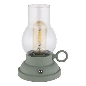 Globo - LED himmennettävä ladattava kosketuspöytävalaisin LED/1W/3,7V 1200 mAh vihreä