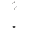 Globo - LED himmennettävä lattiavalaisin LED/20W/230V+ LED/5W 3000/4000/6500K musta