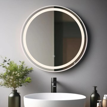 Globo - LED himmennettävä seinäpeili LED-valaistuksella/10W/230V 2700/4000/6500K halkaisija 50 cm