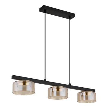 Globo - LED-kattokruunu johdossa 3xGX53/6W/230V savuinen/ruskea