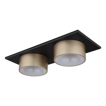 Globo - LED-kattovalaisin LED/24W/230V 3000K 46x20 cm messinki
