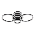 Globo - LED-kattovalaisin LED/40W/230V 2700/4500/6500K Ø 35,5 x 53 cm musta