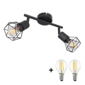 Globo - LED-kohdevalaisin 2xE14/6W/230V musta