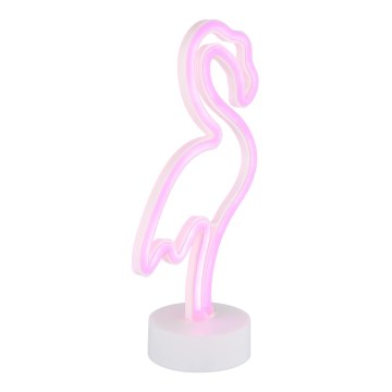 Globo - LED-neonpöytäkoriste LED/2W/3xAA flamingo