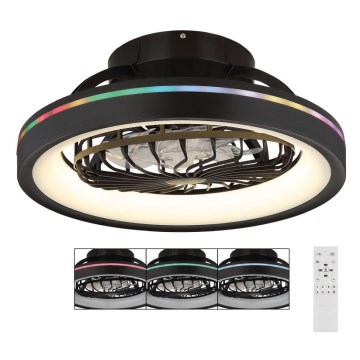 Globo - LED RGB Himmennettävä katto tuuletin LED/40W/230V 2700-6500K + kauko-ohjaus