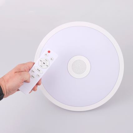 Globo - LED RGBW Himmennettävä kylpyhuonevalo kaiuttimella LED/18W/230V 3000-6500K IP44 + kauko-ohjaus