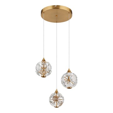 Globo - LED-riippuvalaisin langalla LED/24W/230V 3000K kultainen