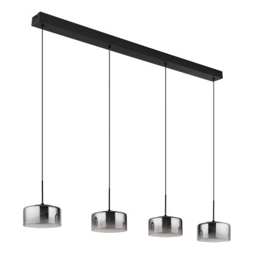 Globo - LED-riippuvalaisin vaijerilla LED/24W/230V musta/savunharmaa