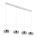 Globo - LED-riippuvalaisin vaijerilla LED/24W/230V valkoinen/savunharmaa