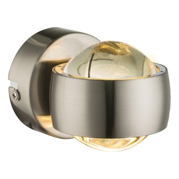 Globo - LED-seinävalaisin LED/7W/230V 3000K mattakromi