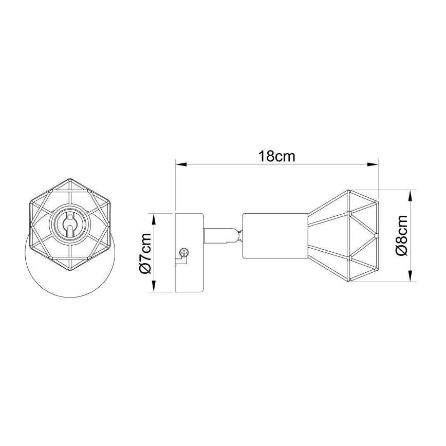 Globo - LED-seinävalaisin 1xE14/6W/230V musta