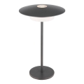 Globo - LED Ulkokäyttöön tarkoitettu ladattava kosketusohjattu pöytävalaisin LED/3W/3,7V 1800/2700/3000K IP44 1800 mAh harmaa