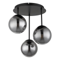 Globo - Pintakiinnitteinen kattokruunu 3xE14/25W/230V musta