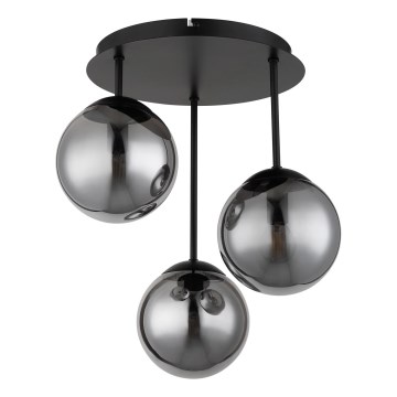 Globo - Pintakiinnitteinen kattokruunu 3xE14/25W/230V musta