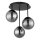 Globo - Pintakiinnitteinen kattokruunu 3xE14/25W/230V musta
