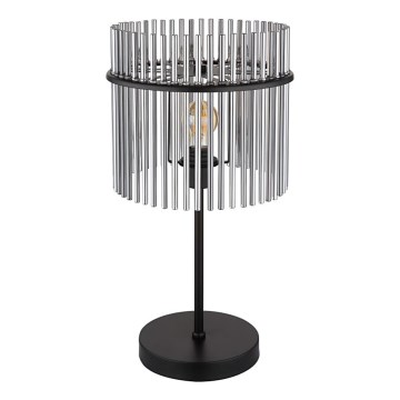 Globo - Pöytälamppu 1xE27/60W/230V halkaisija 30 cm musta