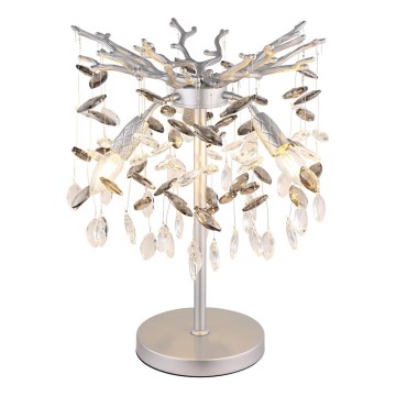 Globo - Pöytälamppu 3xE14/40W/230V hopeanvärinen