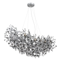Globo - Riippuvalaisin kaapelilla 10xE14/40W/230V, hopeanvärinen