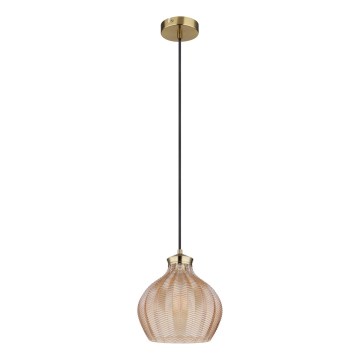 Globo - Riippuvalaisin vaijerilla 1xE27/60W/230V, halkaisija 22 cm, kultainen